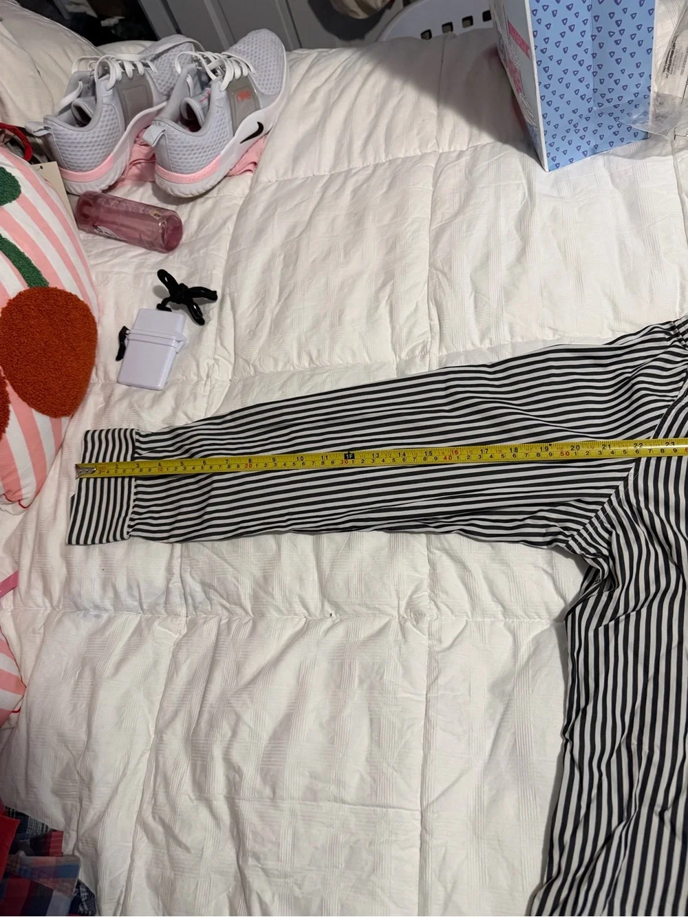 Banana Republic Black and White Vertical Stripe Button-Down Shirt